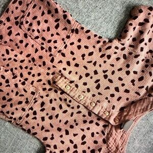 Zara Pink and Black Kids Overalls